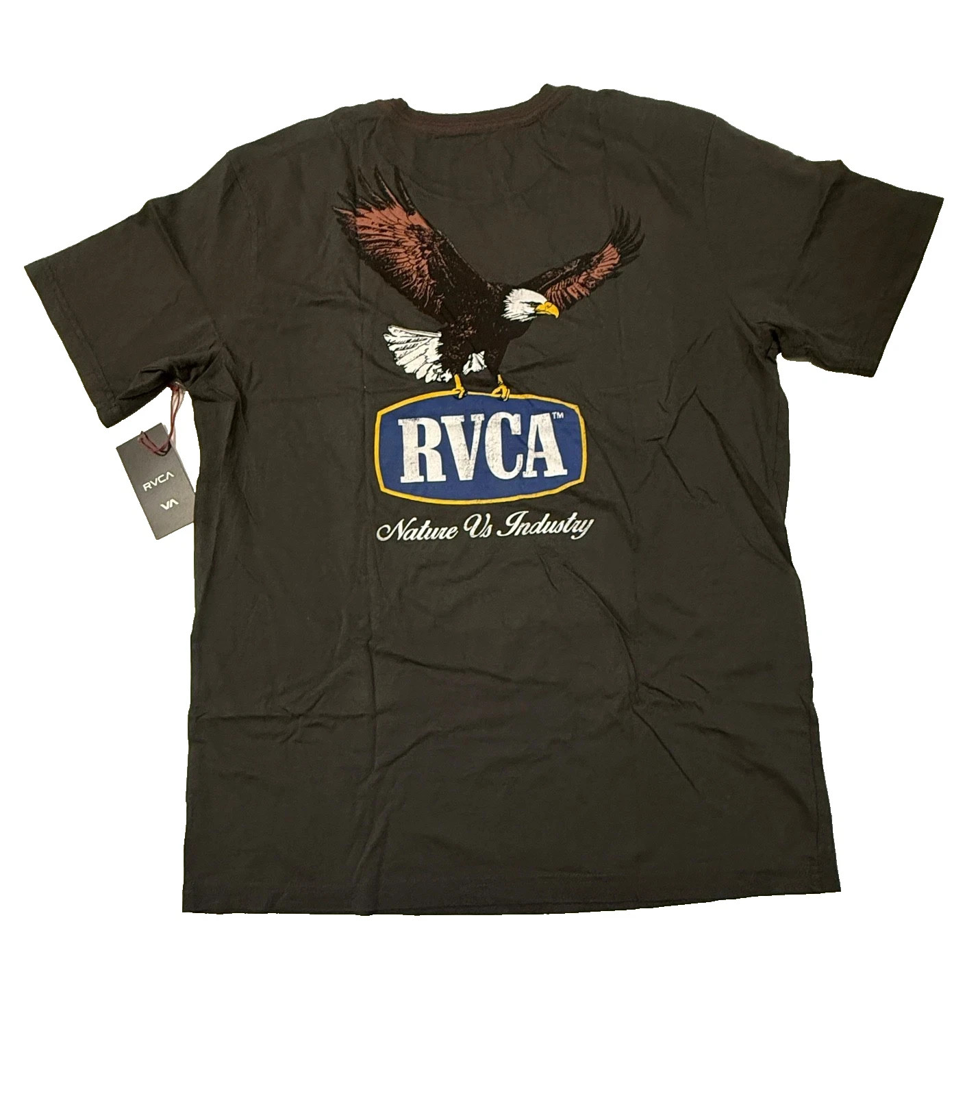 RVCA Men&rsquo;s Va All The Way Short Sleeve Dark Gray L