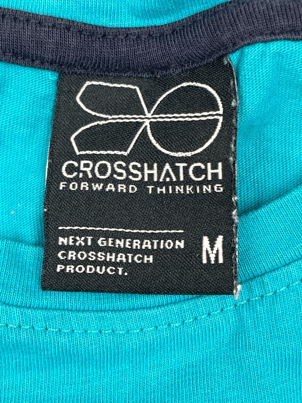 CROSSHATCH Black Label Aqua Green Short Sleeve T-Shirt Size MEDIUM