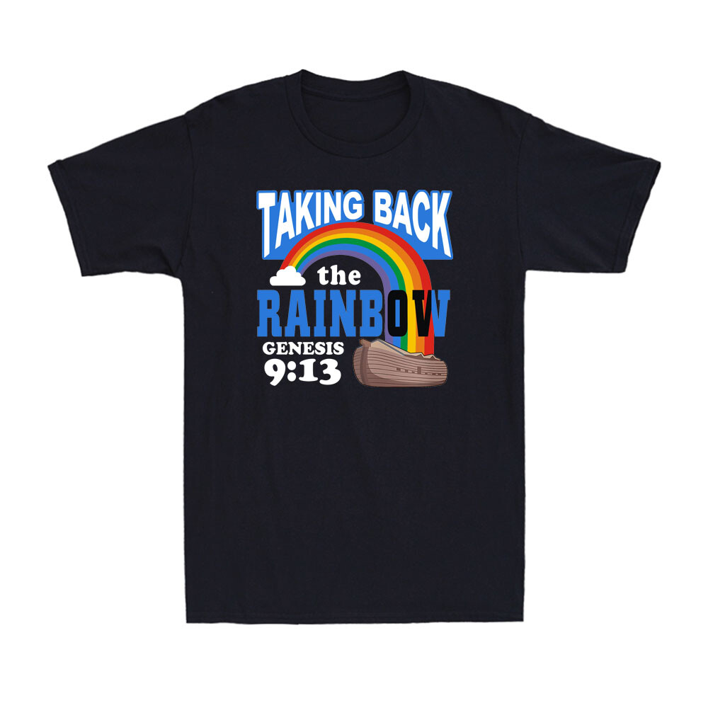 Taking Back The Rainbow Genesis 9:13 Noah&rsquo;s Ark Vintage Men&rsquo;s T-Shirt T-shirt