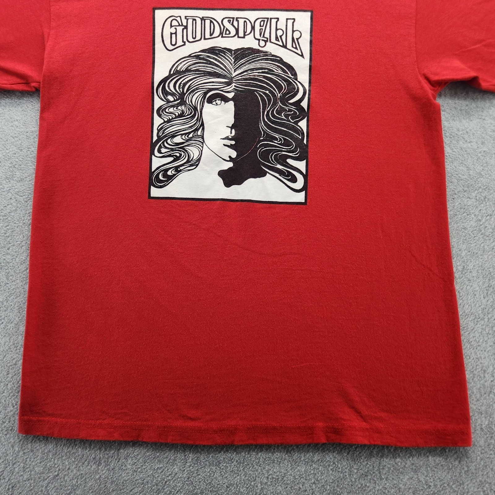 Vintage Hanes Shirt Mens Medium Red Godspell Graphic Tee 2002 Lutheran Players