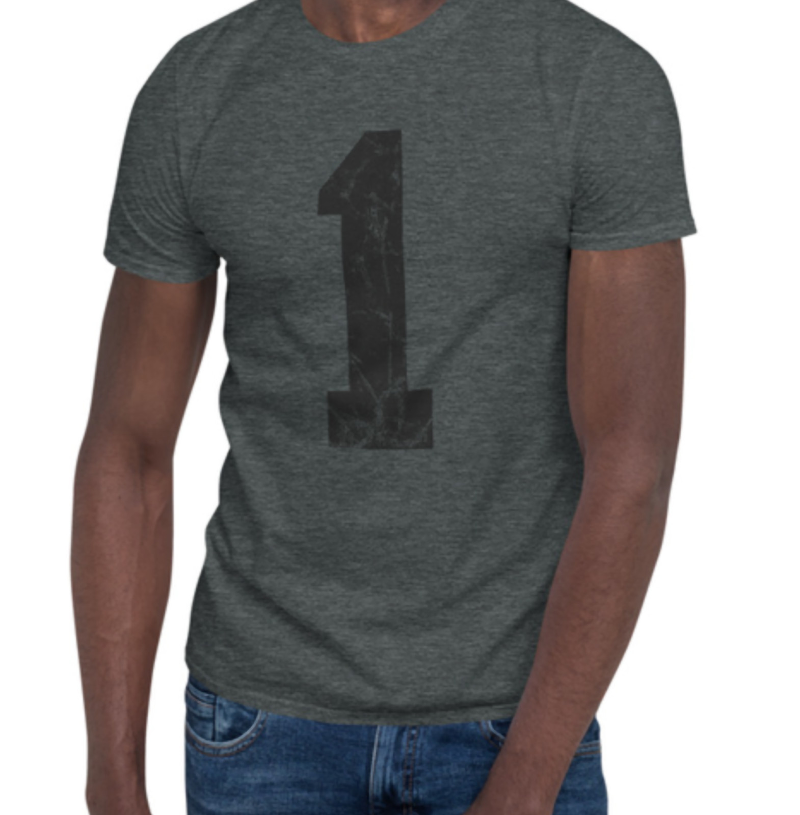 Lucky Number #1 TShirt | Short-Sleeve T-Shirt With Number | #1 Adult Shirt