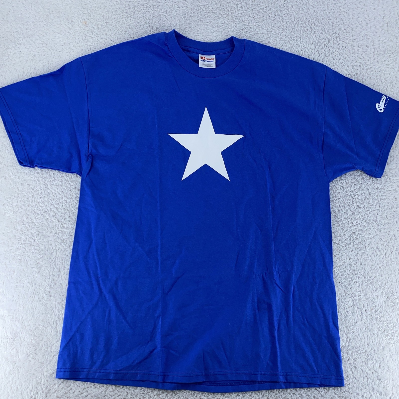 Vintage Captain America Shirt L/XL Blue Marvel Graphitti Designs Marvel Comics