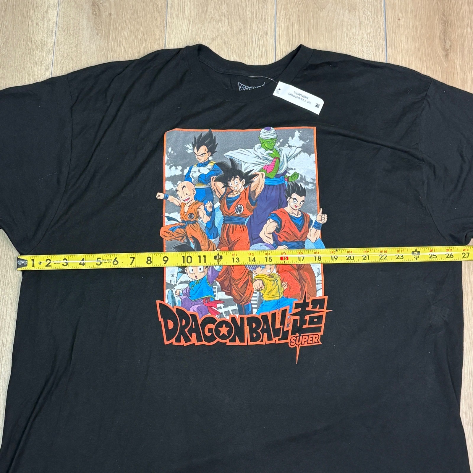 Dragon Ball Z Super Mens 3XL Black Graphic T-Shirt Goku Vegeta Toei Animation