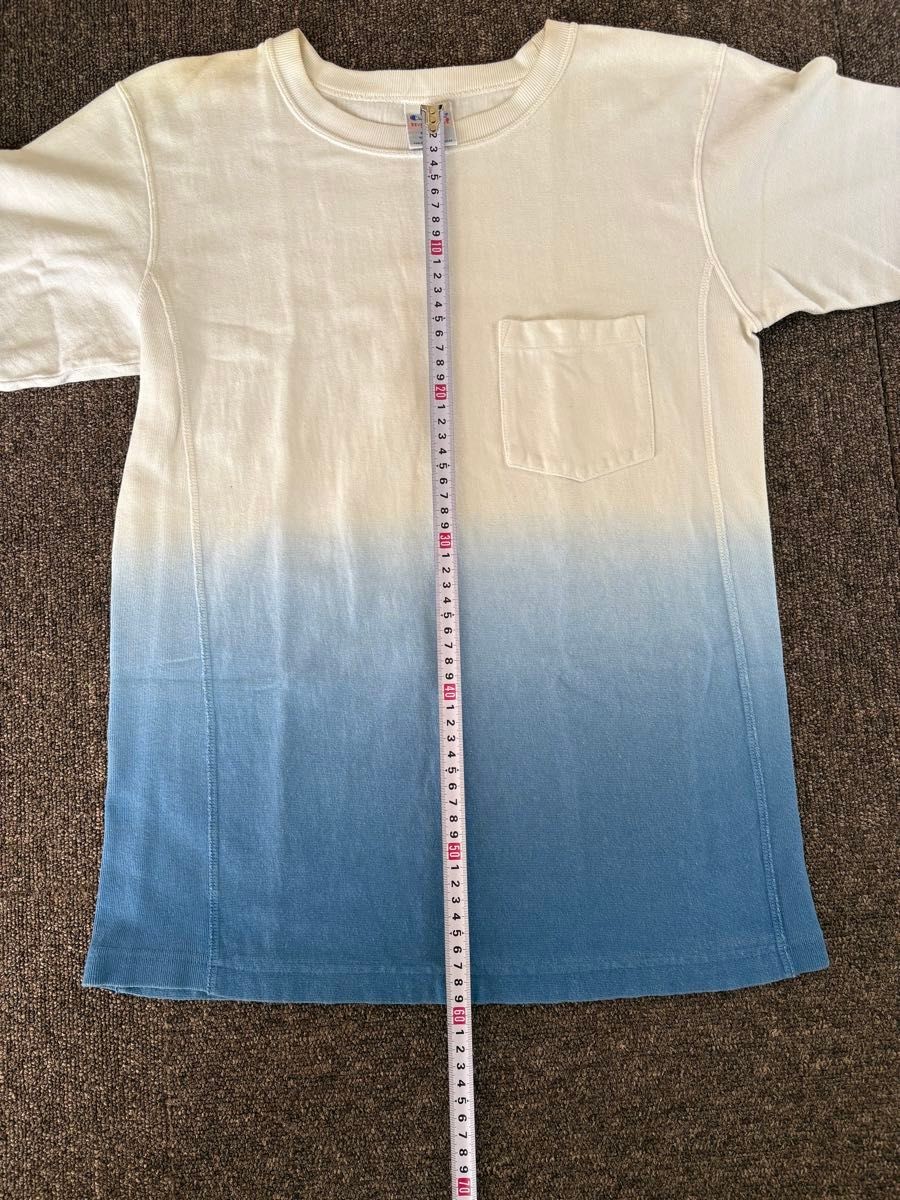 Rare 90s-00s Champion Reverse Weave Pocket T-Shirt Medium Dip-Dye Gradient