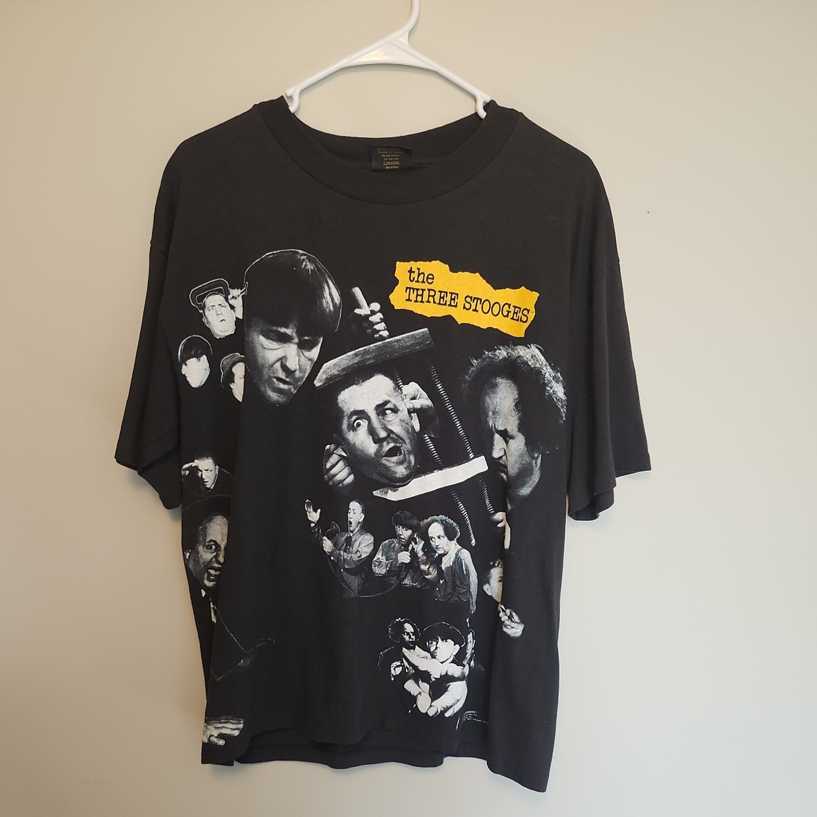Three Stooges T Shirt Sz Large Vintage 1991 Changes Single Stitch Made USA AOP