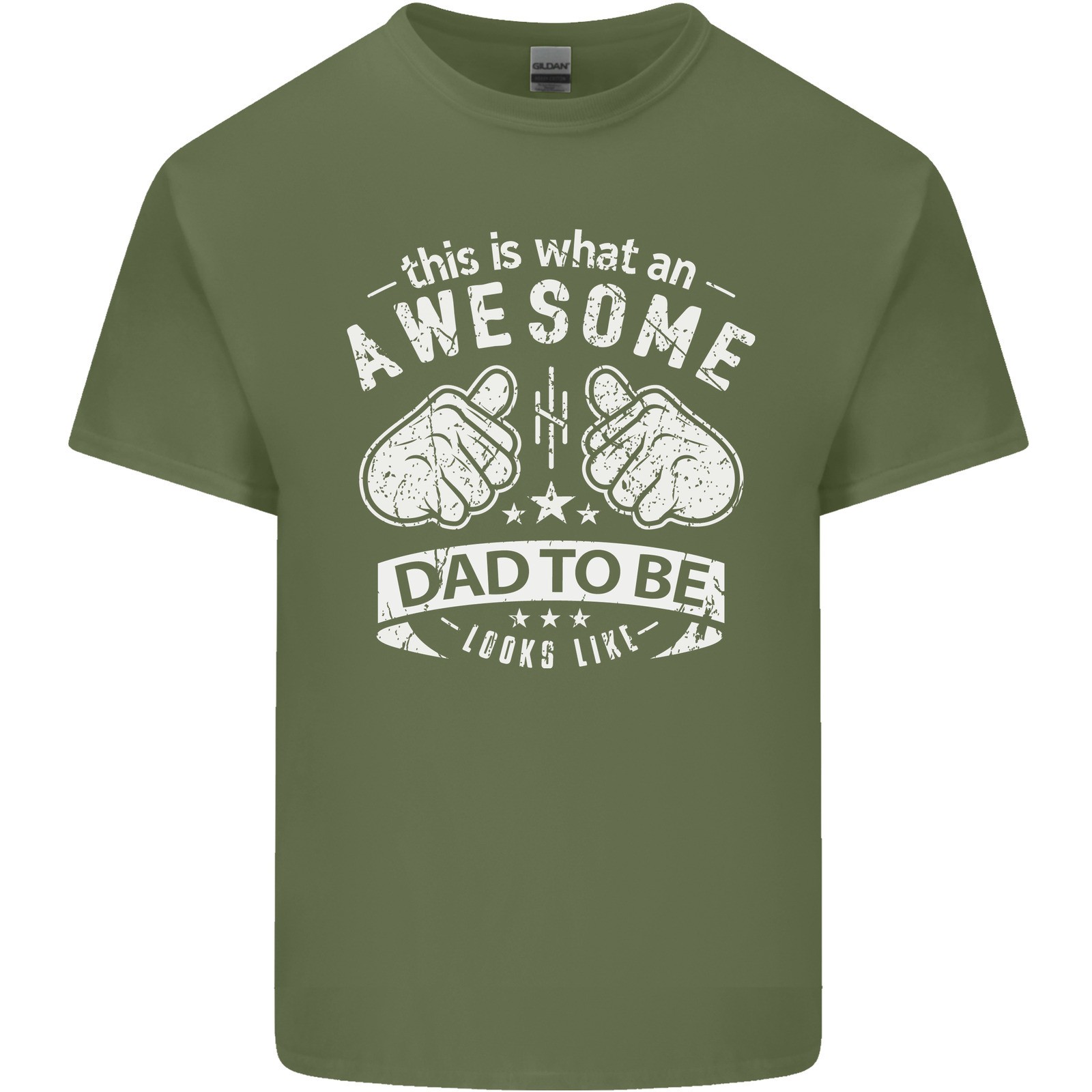 Awesome Dad to Be Looks New Dad Daddy Mens Light Cotton T-Shirt
