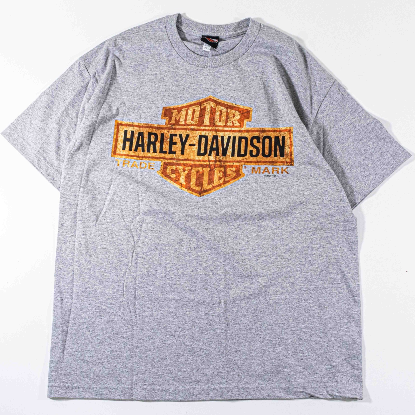 Harley Davidson Motorcycles Logo T-Shirt XL Y2K Double Sided Biker