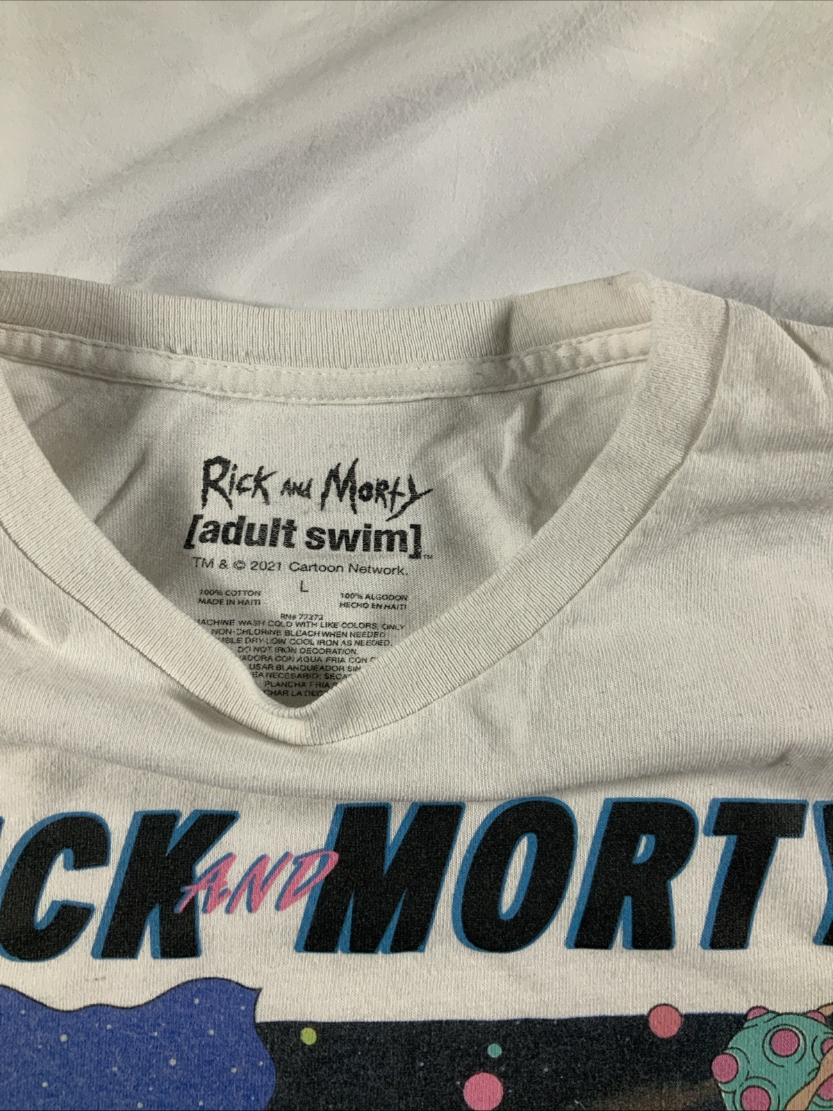Rick and Morty – Adult Swim – White T-shirt – Men&rsquo;s Size Large