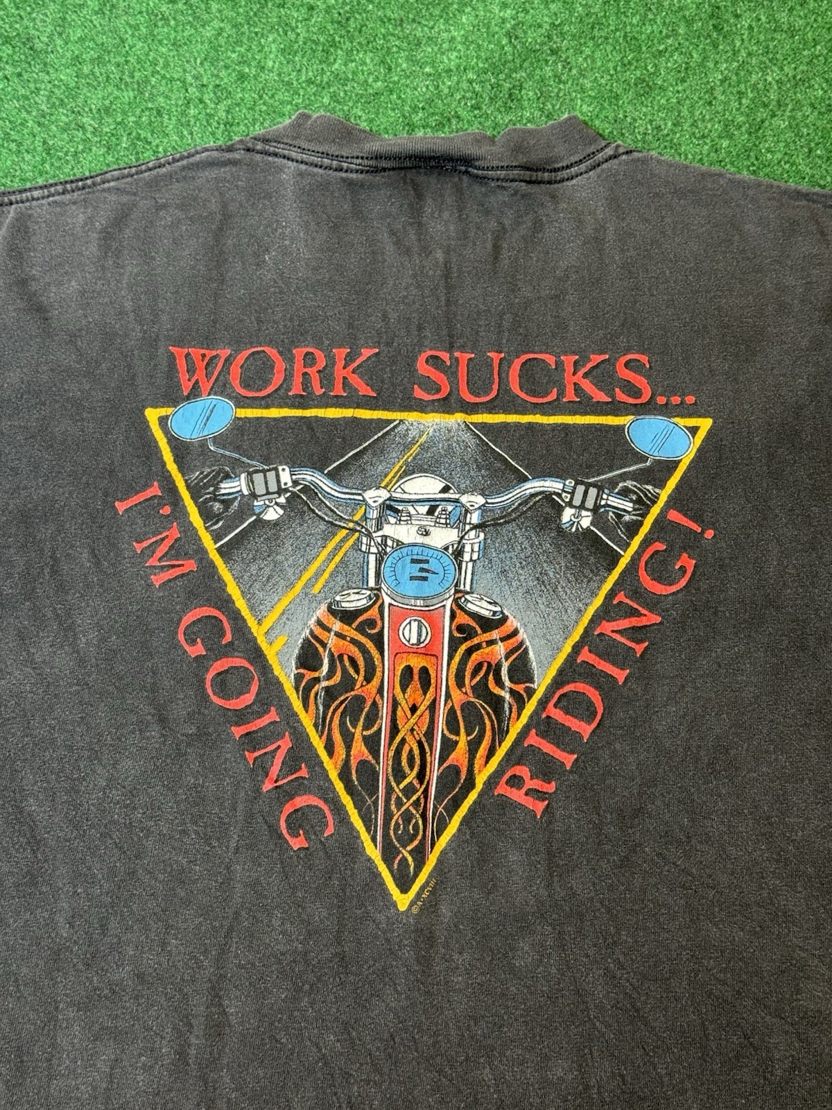 90s Work Sucks I’m Going Riding vintage T-shirt Harley Davidson motorcycle L