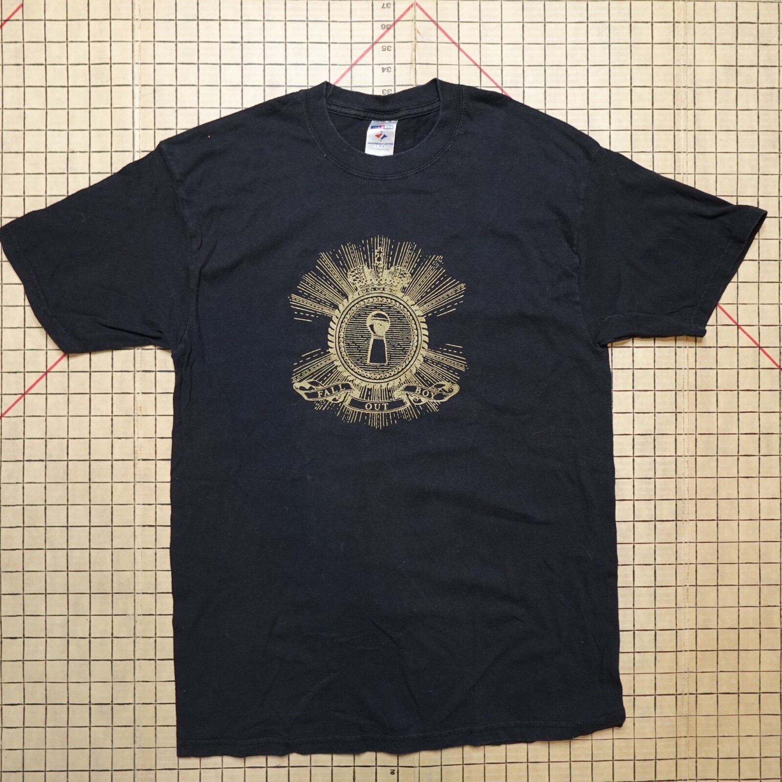 Vintage Fall Out Boy Original Promo Shirt From Under The Cork Tree Sz L Black