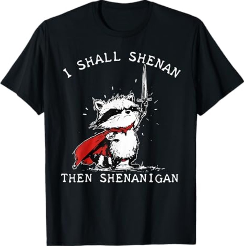 I Shall Shenan Then Shenanigan Funny Raccoon T-Shirt