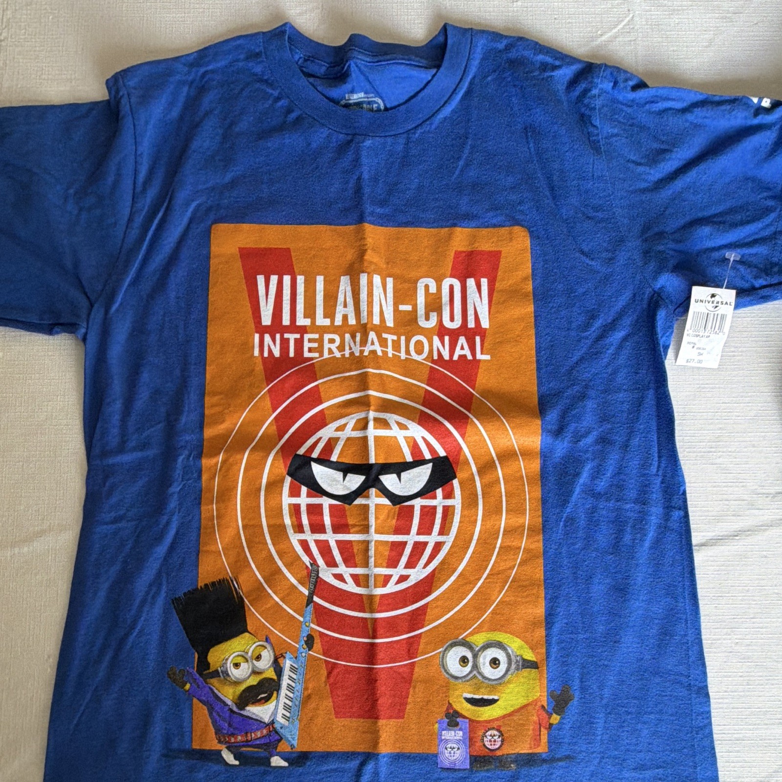 Universal Despicable Me Minions Men&rsquo;s S Cotton Crew Neck Graphic Tee Blue