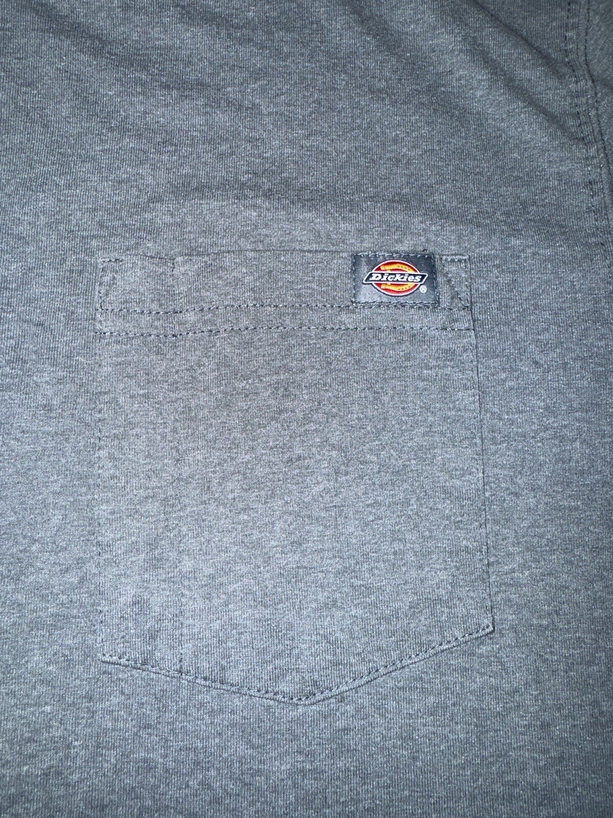 Dickies Men&rsquo;s Large T-Shirt Short Sleeve Green Cotton/Poly Pocket Tee