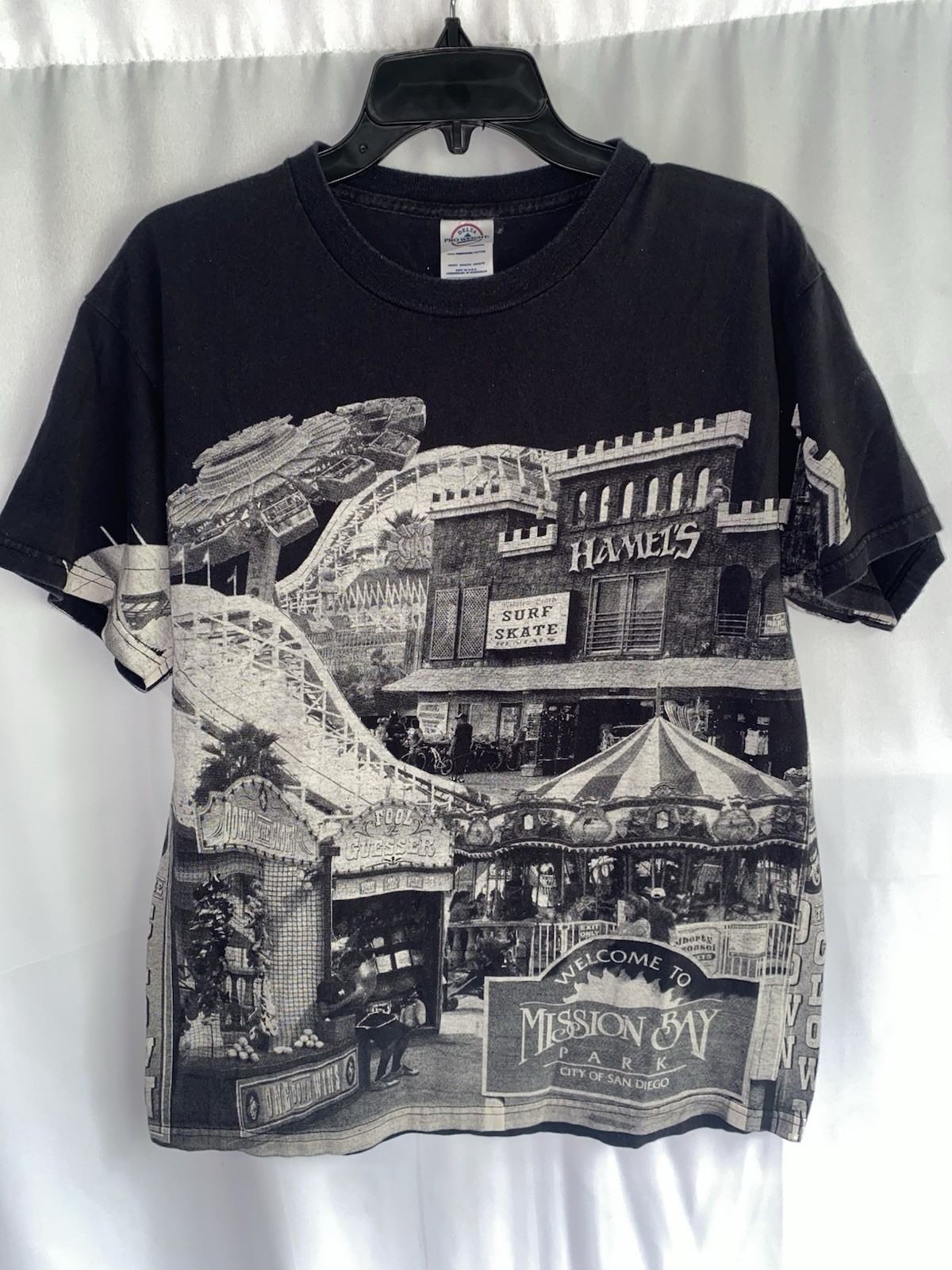 Vtg Mission Bay Park San Diego California All Over Print AOP T Shirt Medium
