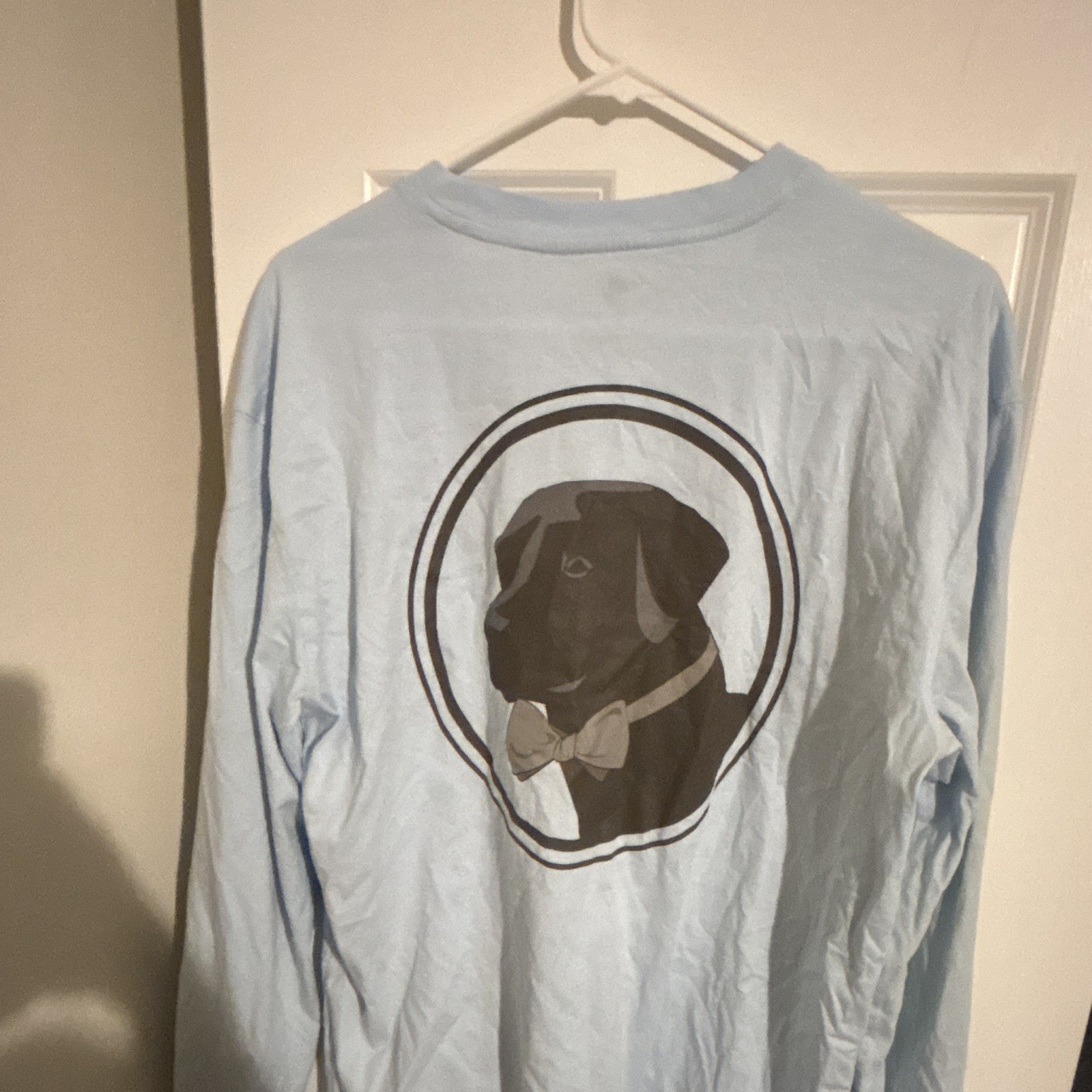 Southern Proper Men&rsquo;s Light Blue Dog Logo Graphic Crew Neck Pocket Tee L