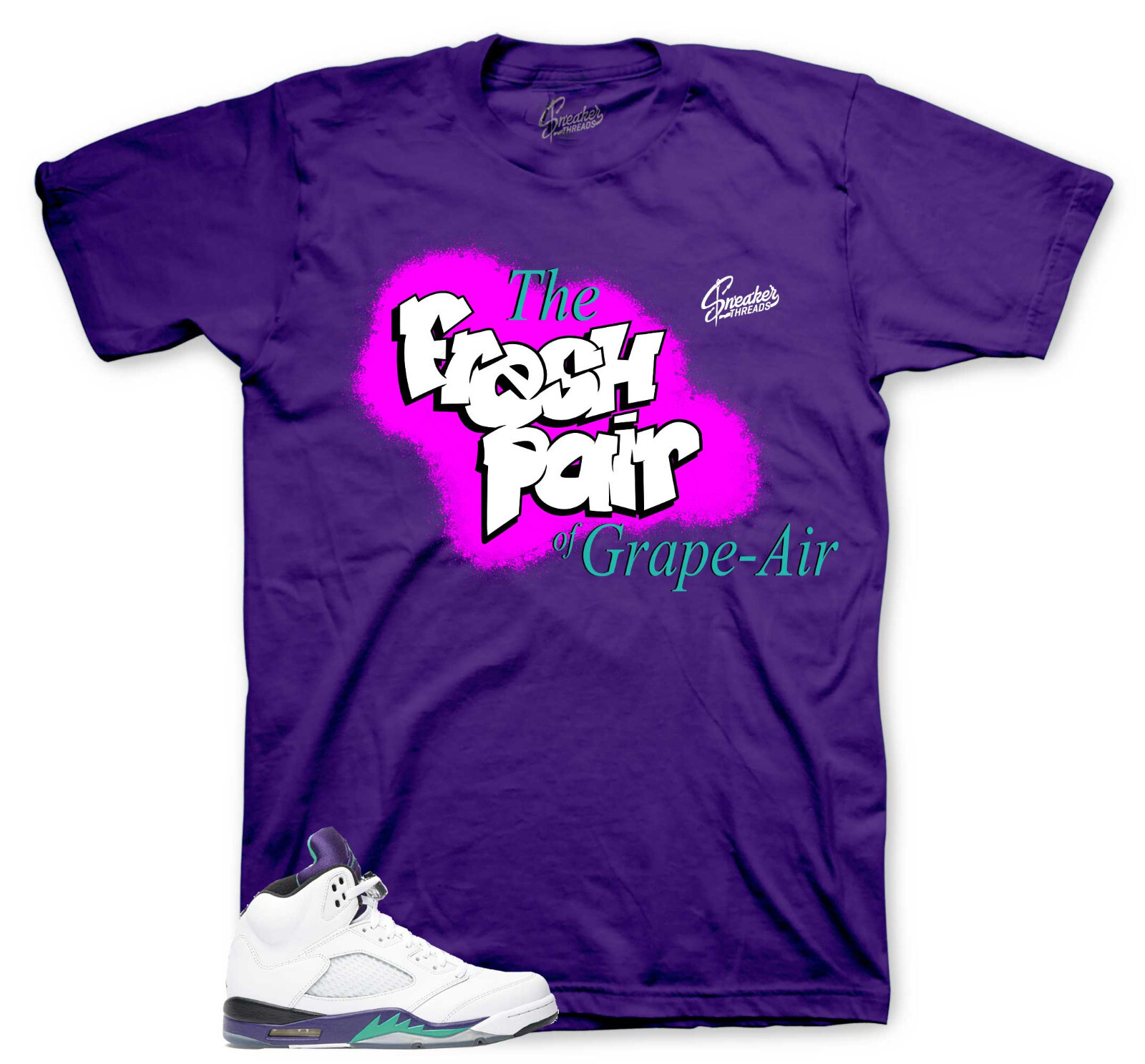 Shirt To Match Jordan 5 Grapes Outfits – Fresh Grape Air Sneaker Tee