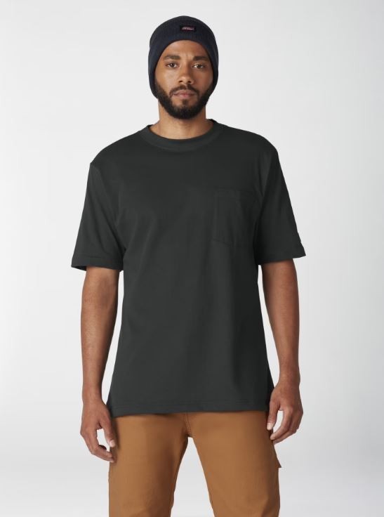 Dickies Men’s Short Sleeve Pocket T-Shirt Lightweight Work Tee Black XXL NEW
