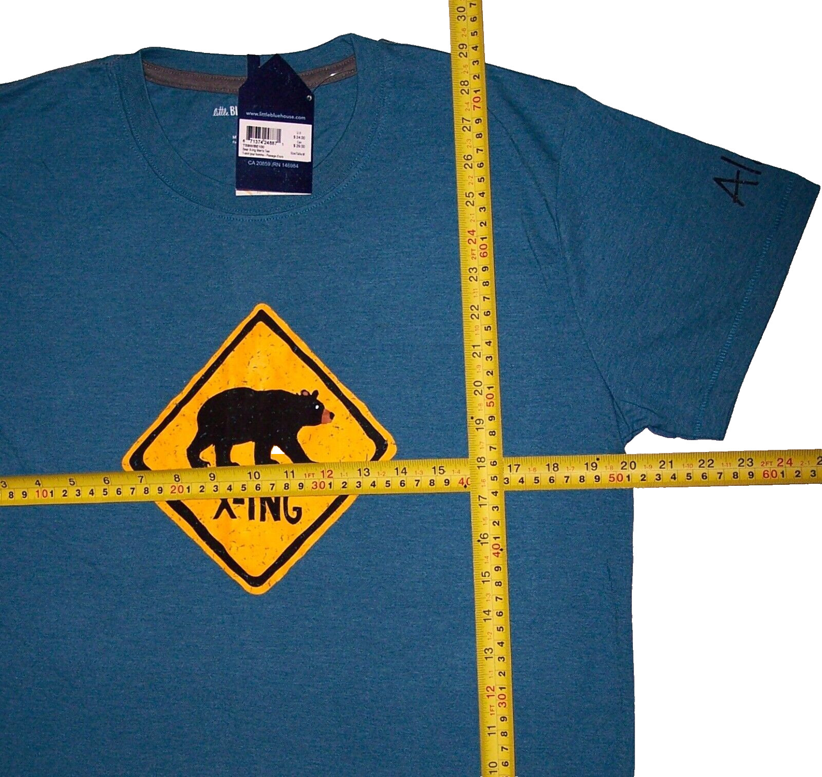 NEW Little Blue House by Hatley Men Bear X-Ing Sleep Shirt Medium