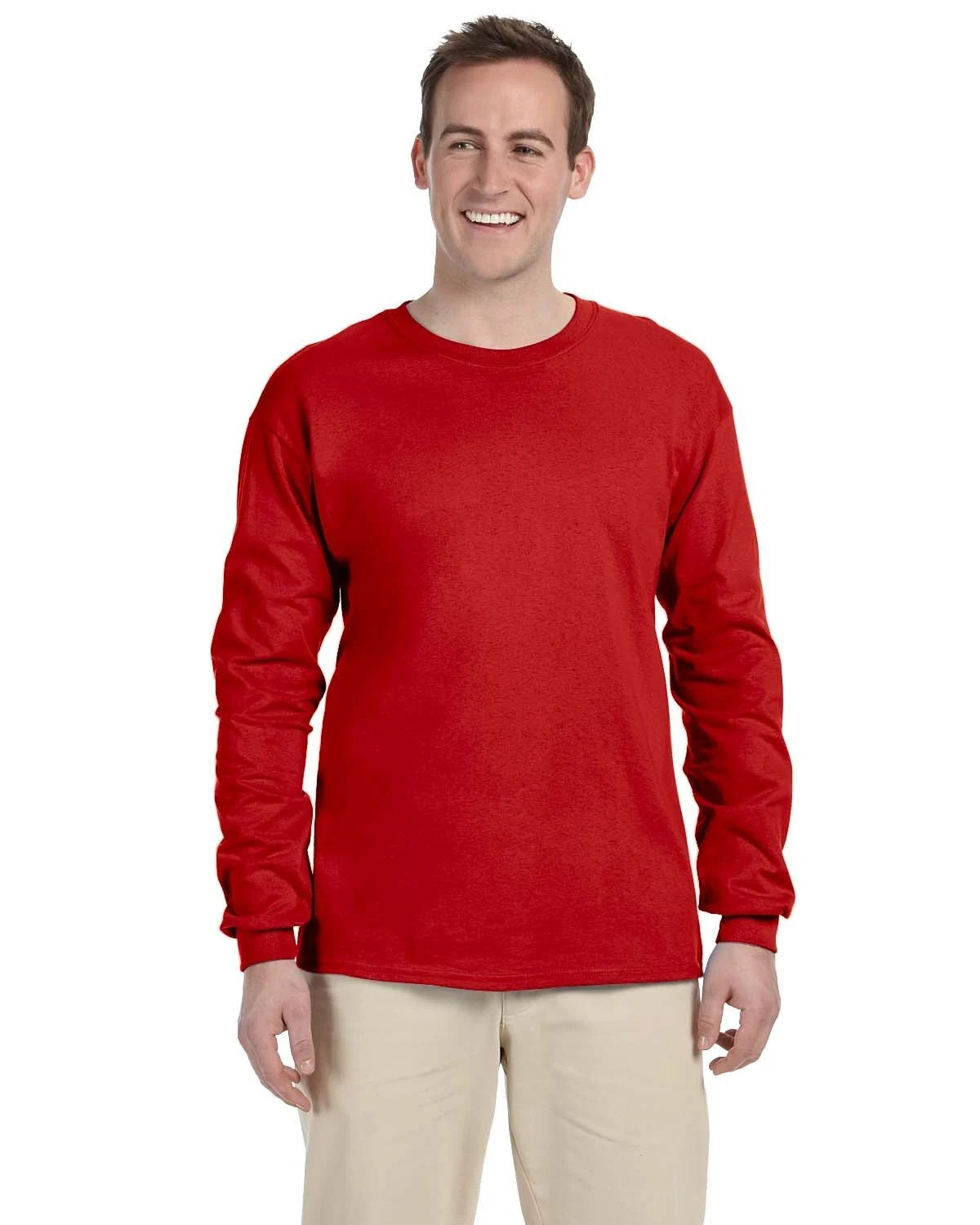 Gildan G240 Men&rsquo;s Ultra Preshrunk Cotton Crew Neck Long Sleeve Tee Top T-Shirt