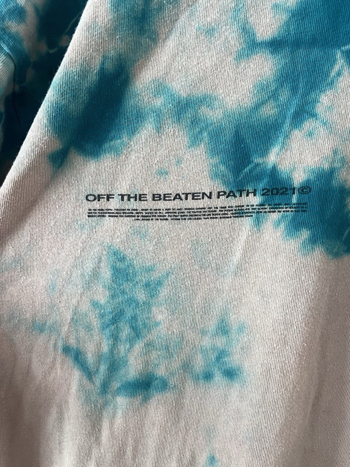 Civil Regime rebel blue and white tie dye tee Size Large