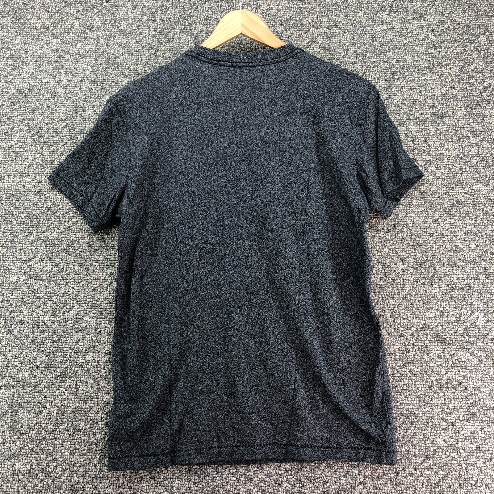 Aeropostale Graphic Tee T-Shirt Marled Black Gray Mens Sz S Crew Neck NY – EXC C