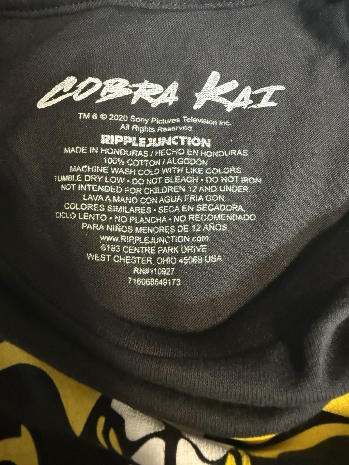 Cobra Kai Dojo T-Shirt Men’s XL Karate Kid Netflix Official Licensed Tee XL