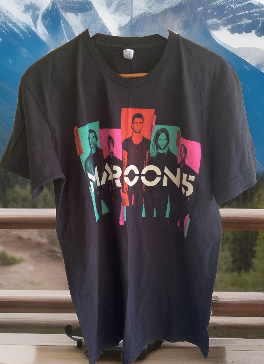 2013 MAROON 5 Tour ADAM LEVINE 2-sided T-Shirt NEW! Concert Size LARGE