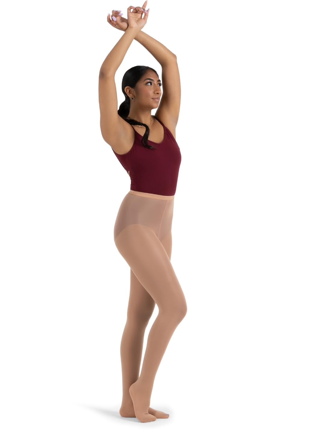 Women&rsquo;s Hold & Stretch Footed Tight Light Suntan Large