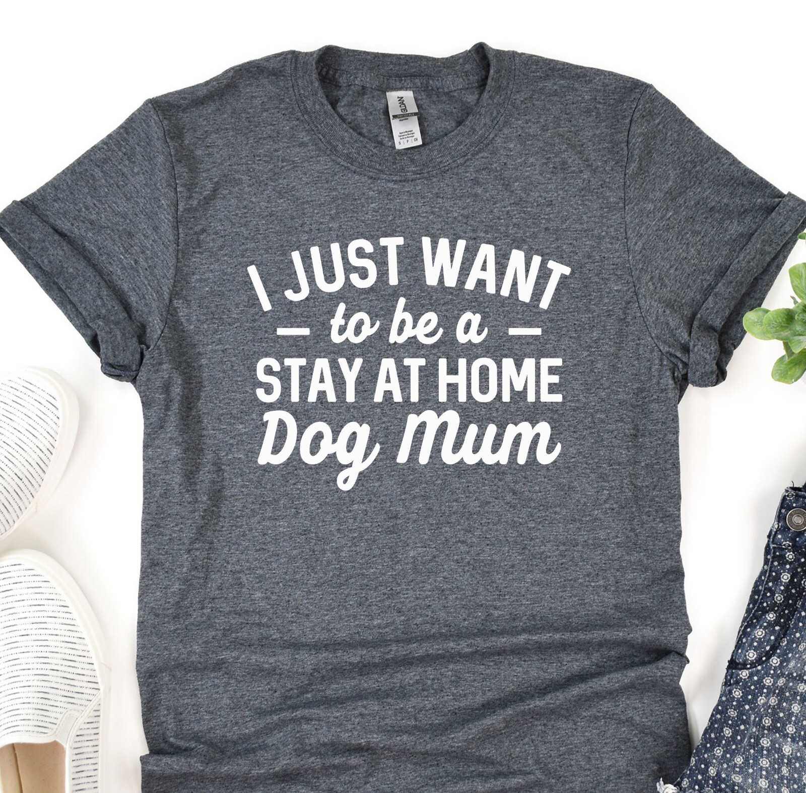 I Just Want To Be A Stay At Home Dog Mom, Dog Mom Shirt, Fur Mama Tee, Dog Lover