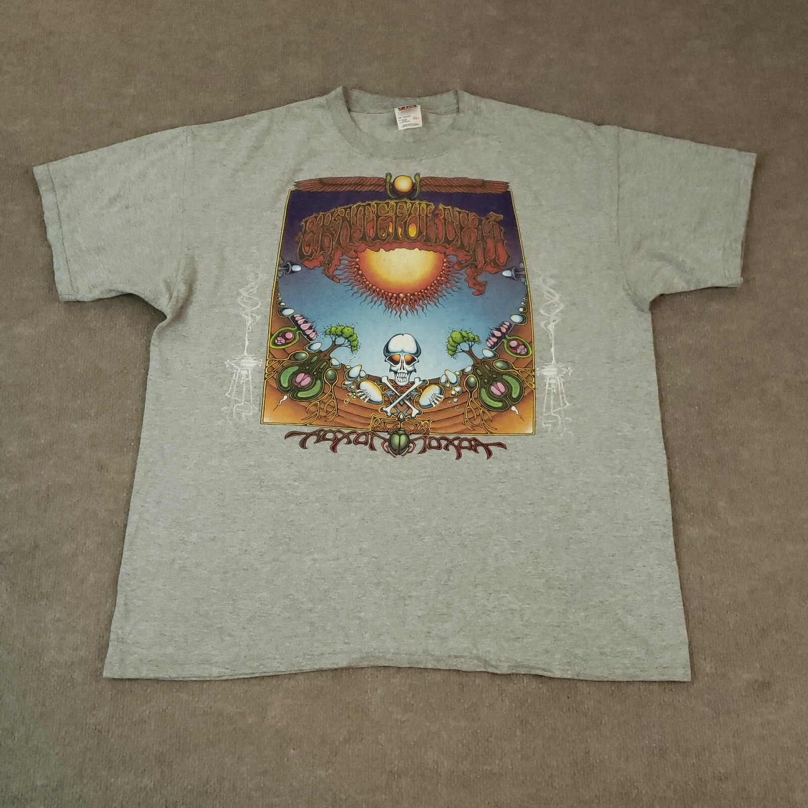 Vtg Grateful Dead Shirt Men XL Gray Aoxomoxoa Rick Griffin Album Anvil 2001