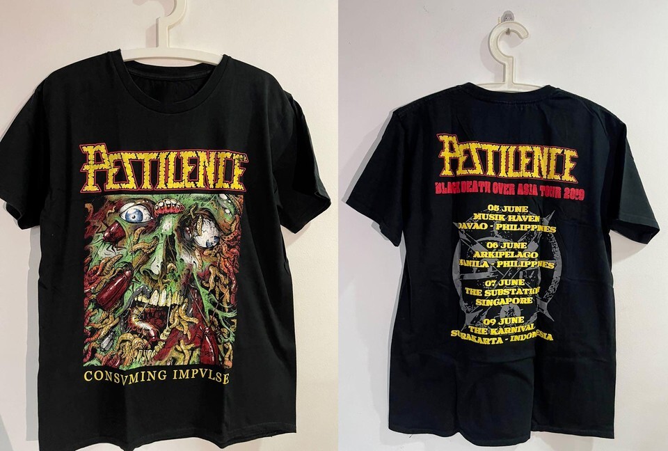 Pestilence Consuming Impulse Black Death Over Asia T Shirt Full Size S-5XL FH358