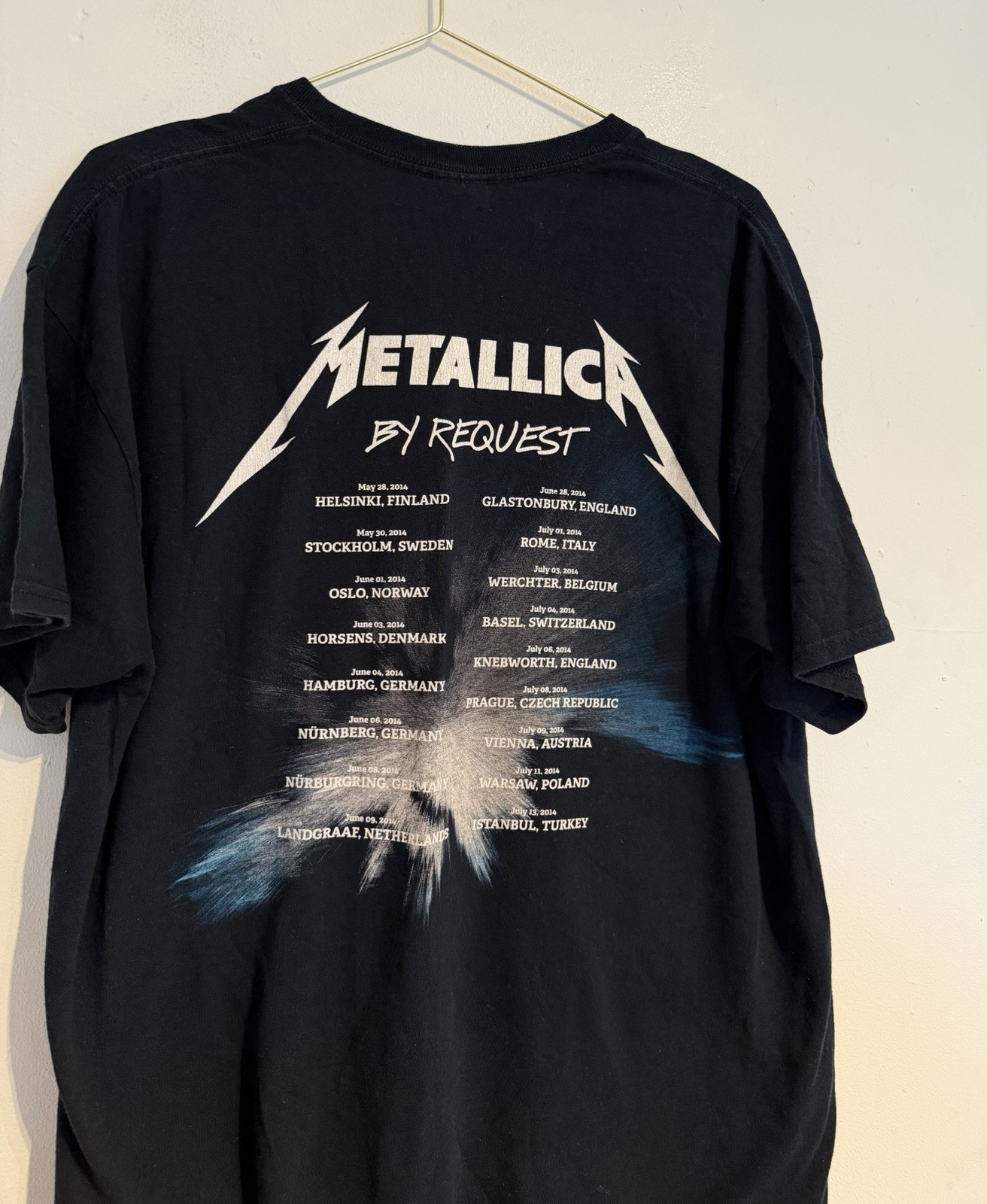 Metallica Shirt XL By Request 2014 Tour Black Band Rock Metal Gig Festival