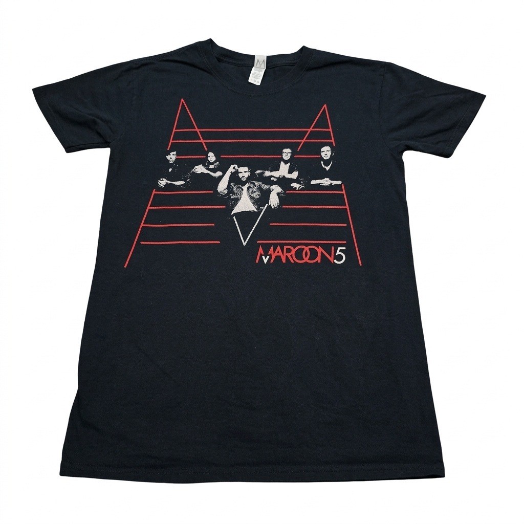 Men&rsquo;s Small Maroon 5 2011 Tour Shirt Black Band Concert Tee Adam Levine Gildan