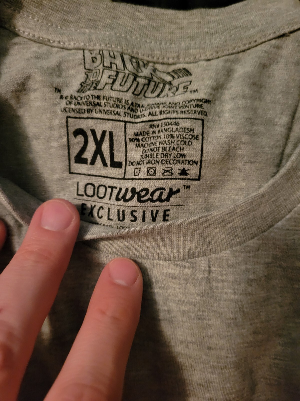 BACK TO THE FUTURE T-Shirt LOOTwear 2018 Exclusive LOOT CRATE Delorean 2XL BTTF