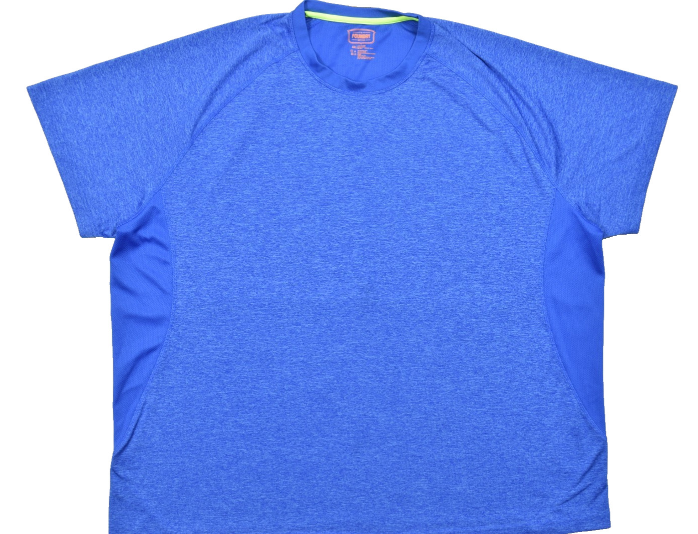 The Foundry Supply Co Men&rsquo;s Size 4XL Blue Performance Tee Short Sleeve Raglan