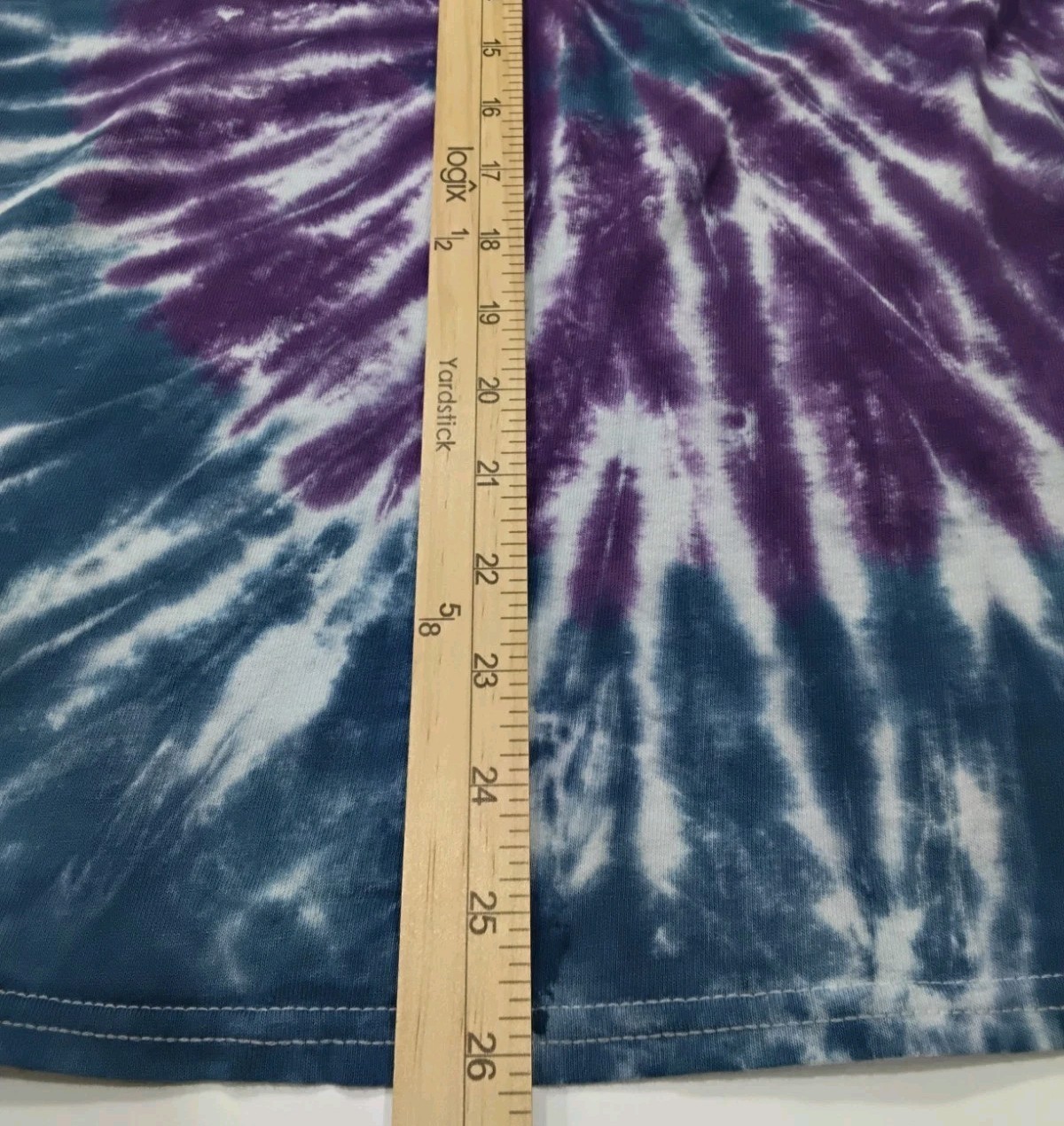 New Tie Dye Men&rsquo;s T-Shirt Medium Purple Blue Multicolor Summer Swirl Spiral