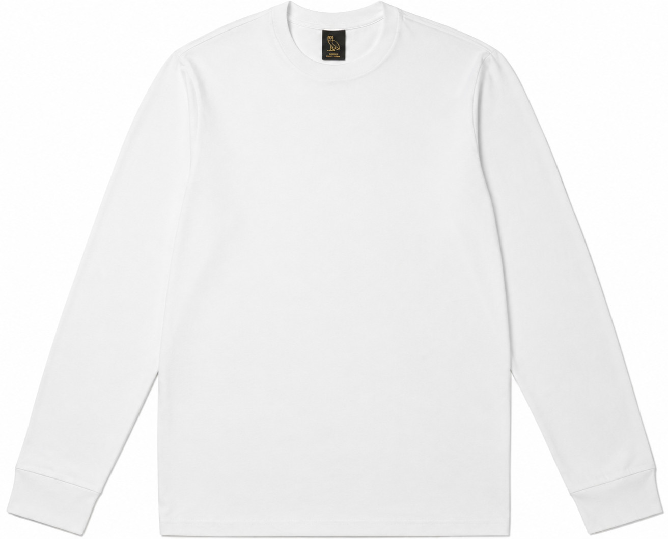 OVO White Longsleeve Blank Shirt – 2XL – New