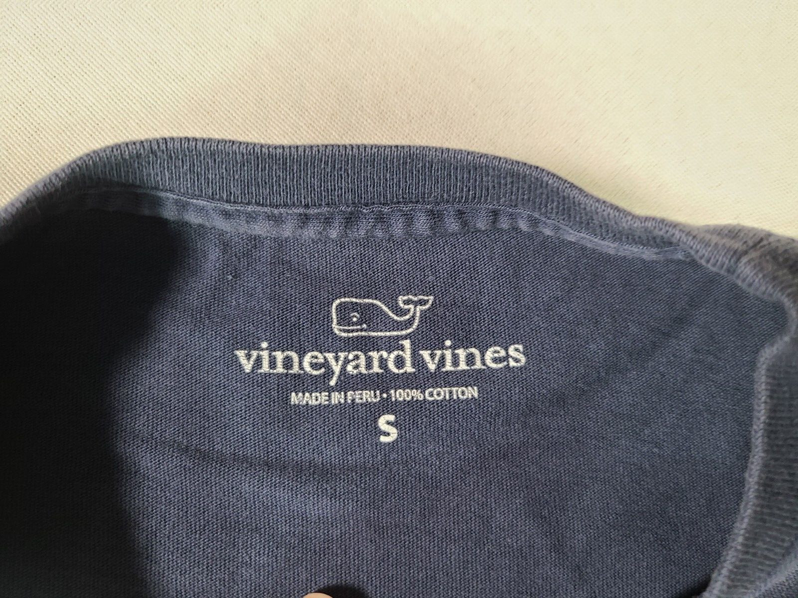 Vineyard Vines Shirt Mens Small Blue Whale Logo Iowa USA
