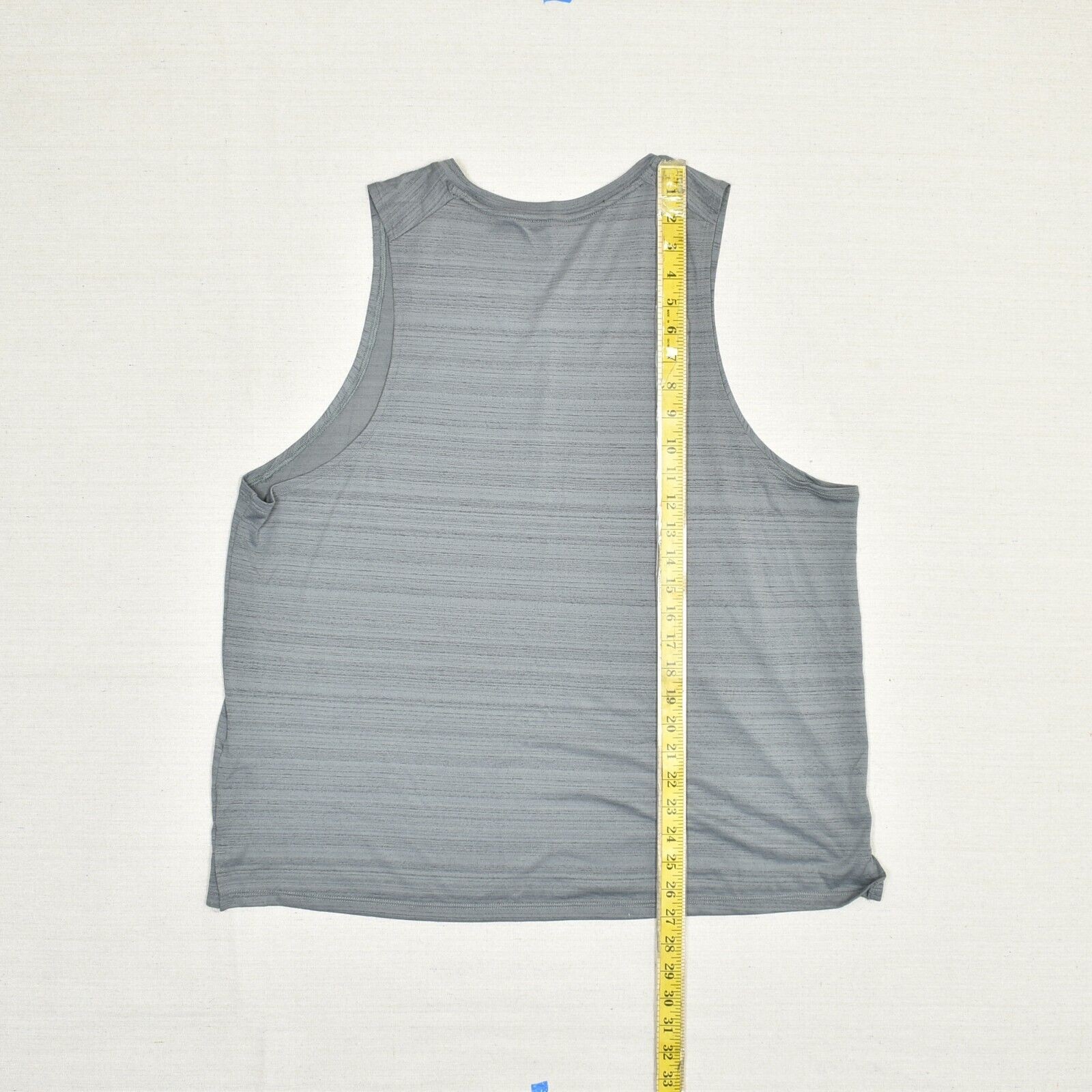 Nike Dri Fit Running Illinois Tank Top Striped Polyester Gray Size XL