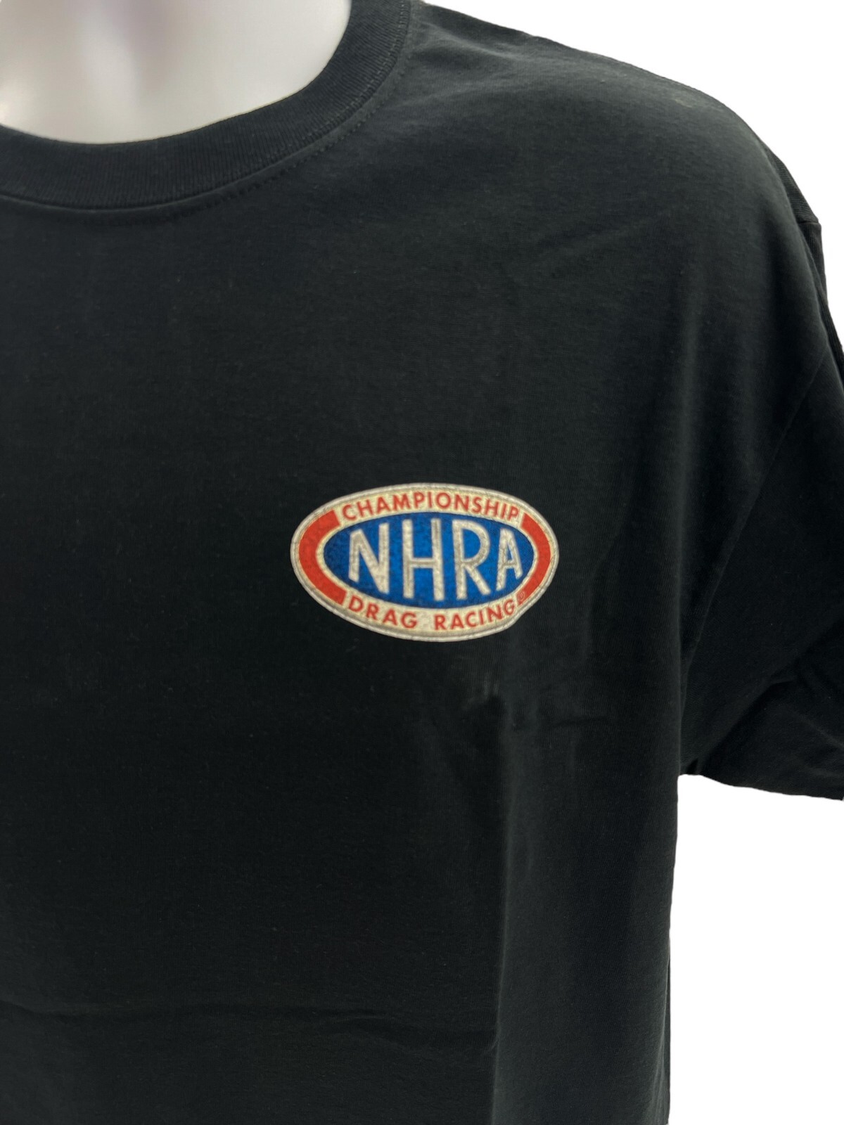 NHRA Drag Racing Speed For All American Flag Black T-Shirt