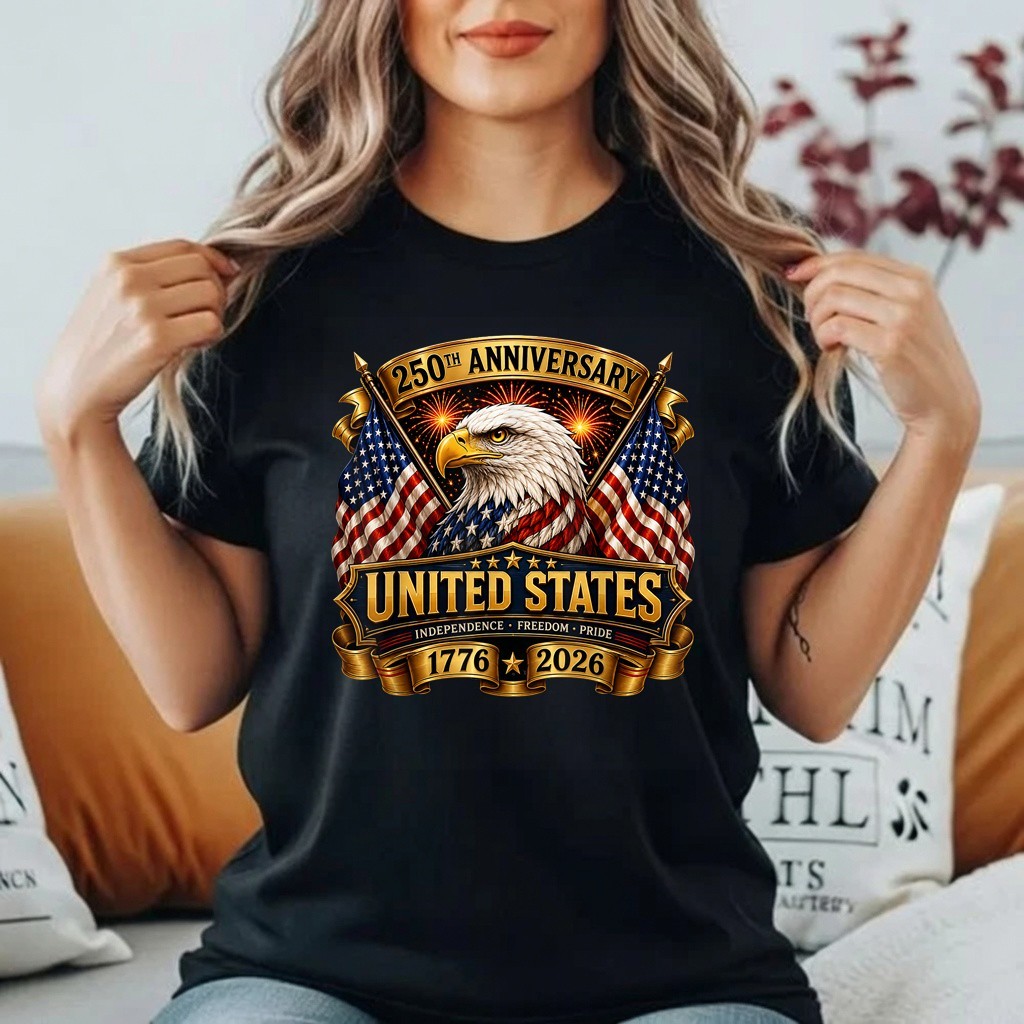United States 250th Anniversary Eagle Patriotic T-Shirt Unisex
