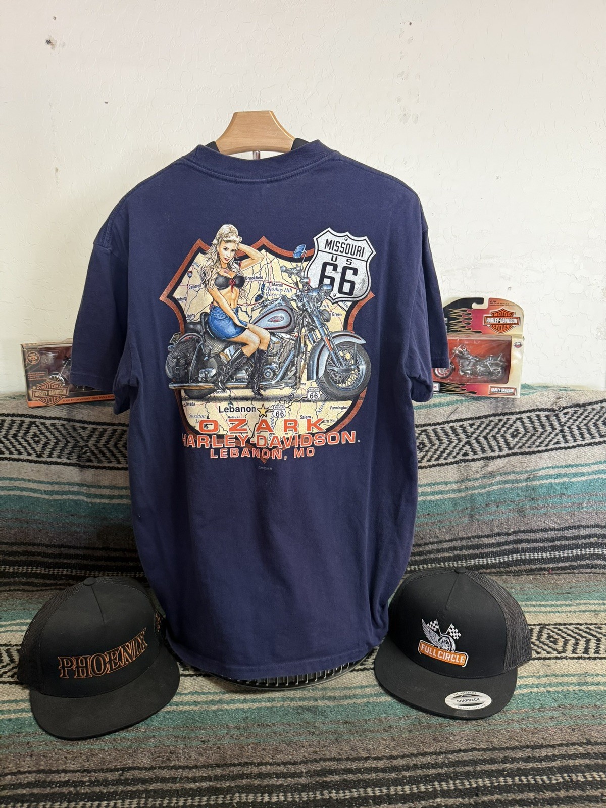 Ozark Harley Davidson Lebanon, MO Shirt, 29 in Long 20 in Wide