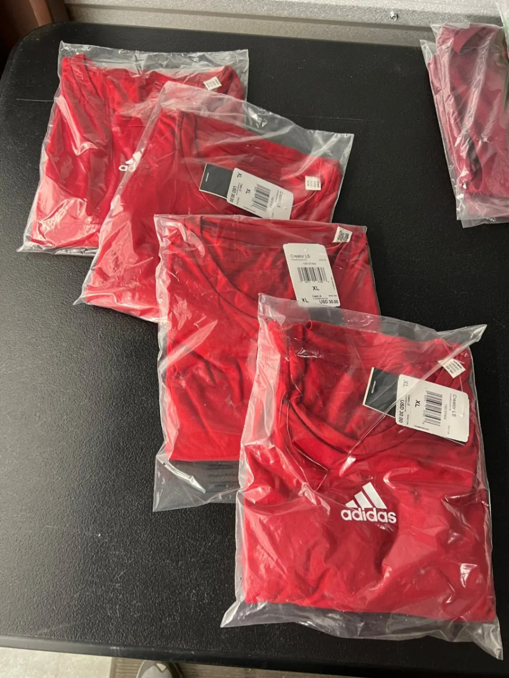 Adidas Creator LS Red T-Shirt XL Powerred White New with Tags Authentic Fashion