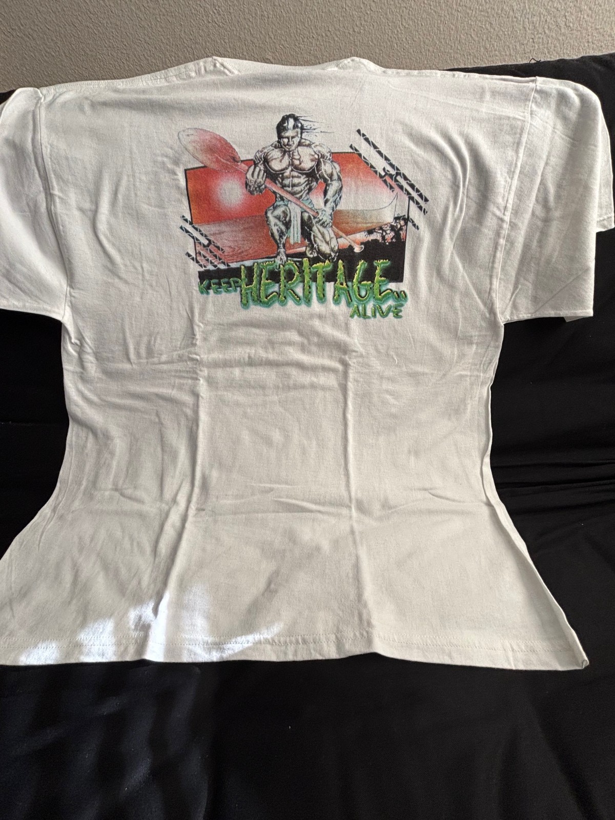 NEW- CANOE PADDLER « HERITAGE » SCREEN PRINTED 100%COTTON 2XX