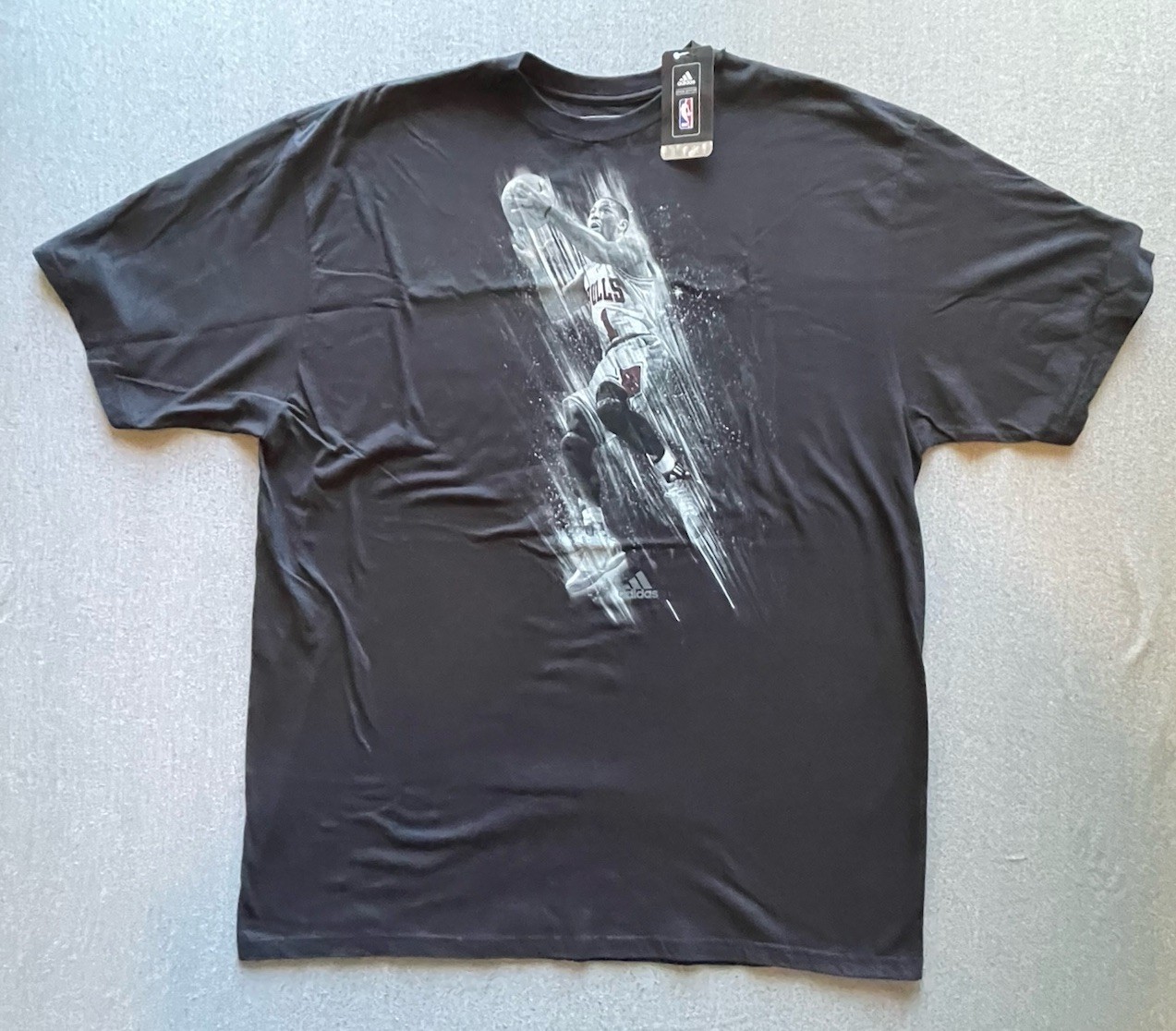 Adidas Derrick Rose The Go-To Tee Black Layup XXL T-Shirt, Layup