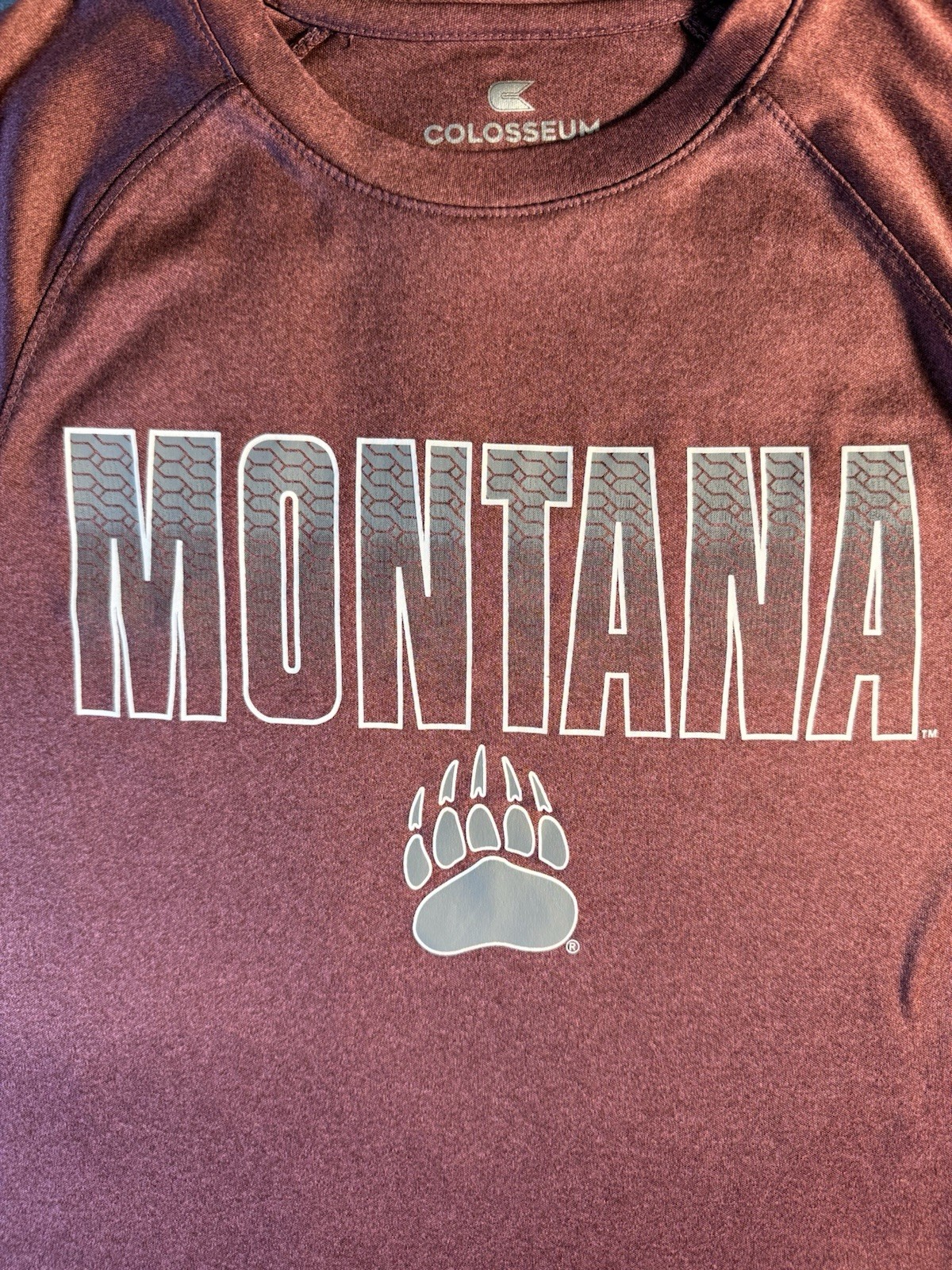 Montana T-Shirt Short Sleeves Color: Burgundy Metallic Size M See Notes – Flaw