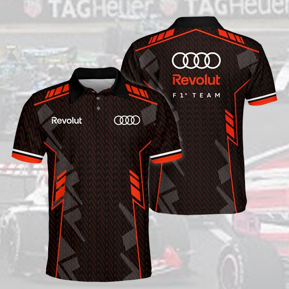 🔥NEW- Audy F1 Teamwear For Fans Polo All Over Print, Fomula 1 Racing Gift