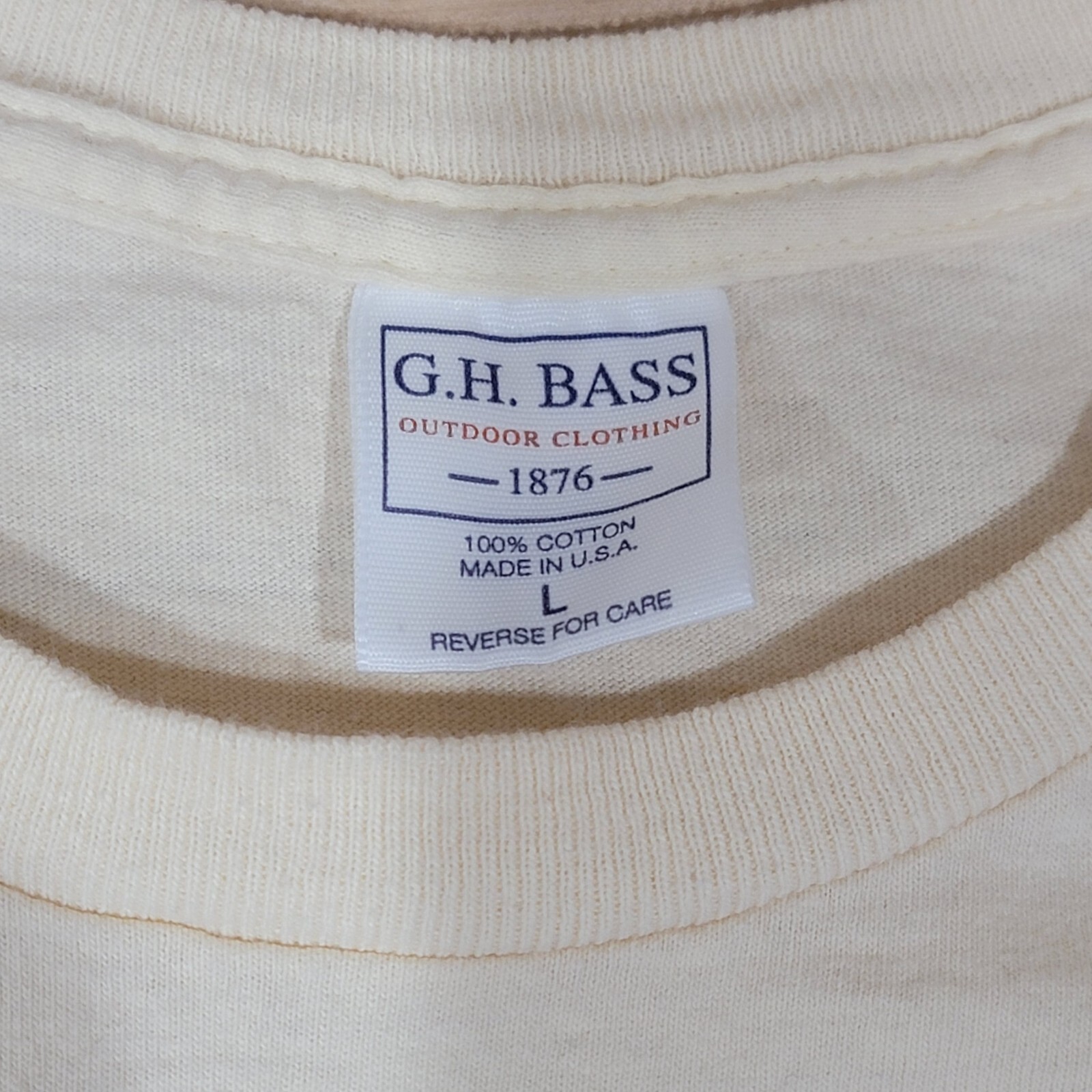 Vintage G.H. Bass and Co Down East Lure Co T Shirt Size Large Single Stitch