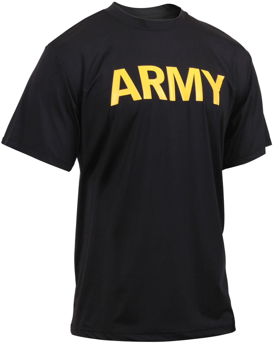 Black Performance Moisture Wicking US ARMY PT Training Workout APFU T-Shirt