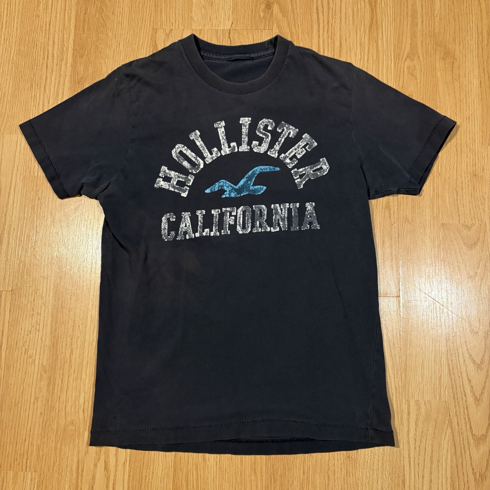 Hollister California Mens Y2k Shirt Medium Bird Logo Graphic Size Small Y2k